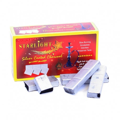 Starlight silver coated houtskool-strips