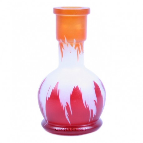 Waterpijp-fles Flame oranje/rood