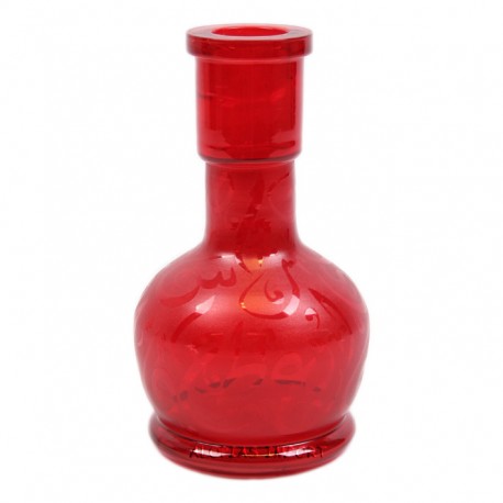 Waterpijp-fles Kalligrafie transparant rood
